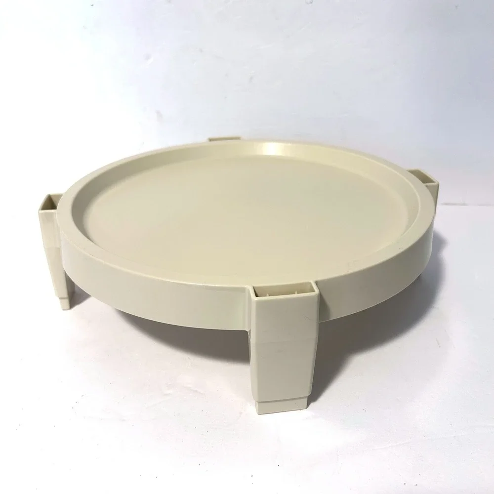 Vtg Tupperware Pie Divide-a-Rack Stacker Cake Carrier Separator 1866-2 Almond